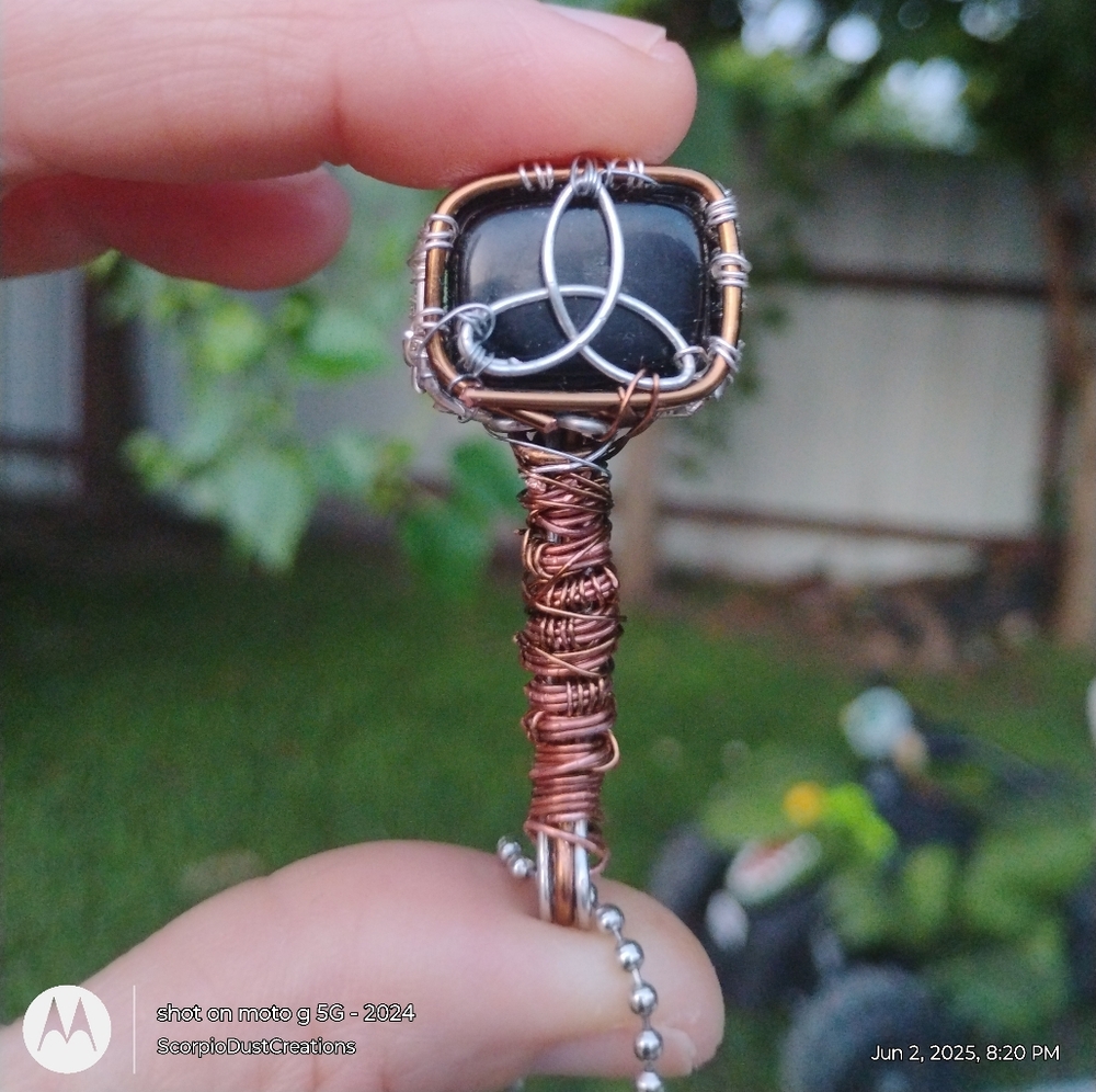 Thor's Hammer Black Obsidian (Wire Wrapped)